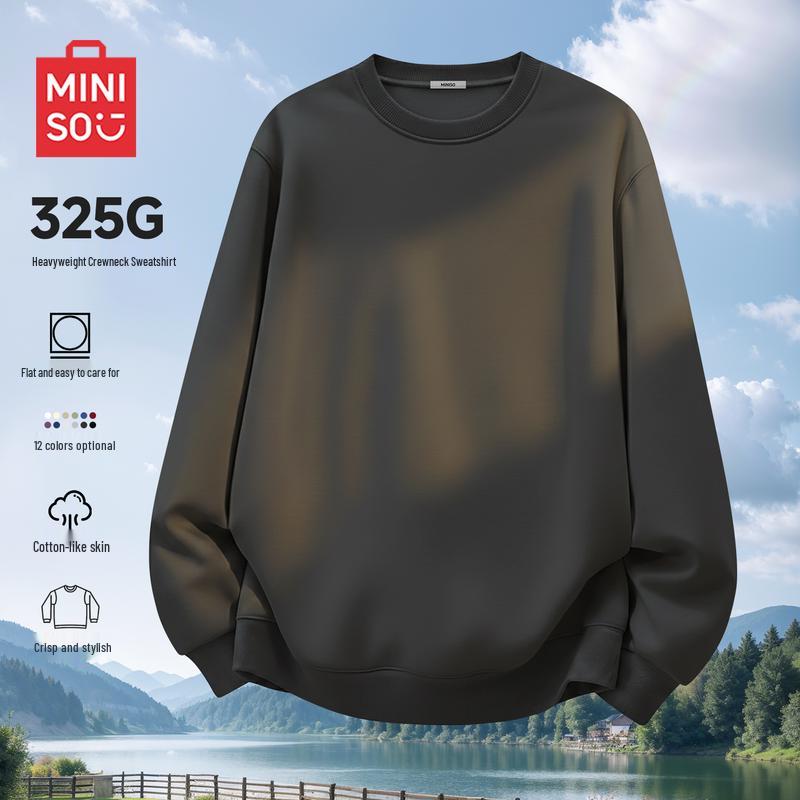 MINISO Мужской повседневный пуловер с круглым вырезом