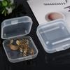 Plastic Transparent Small Box Mini with Lid Square Earplug Jewelry Earring Storage Ear Stud Parts Boxes Home Tabletop Storage