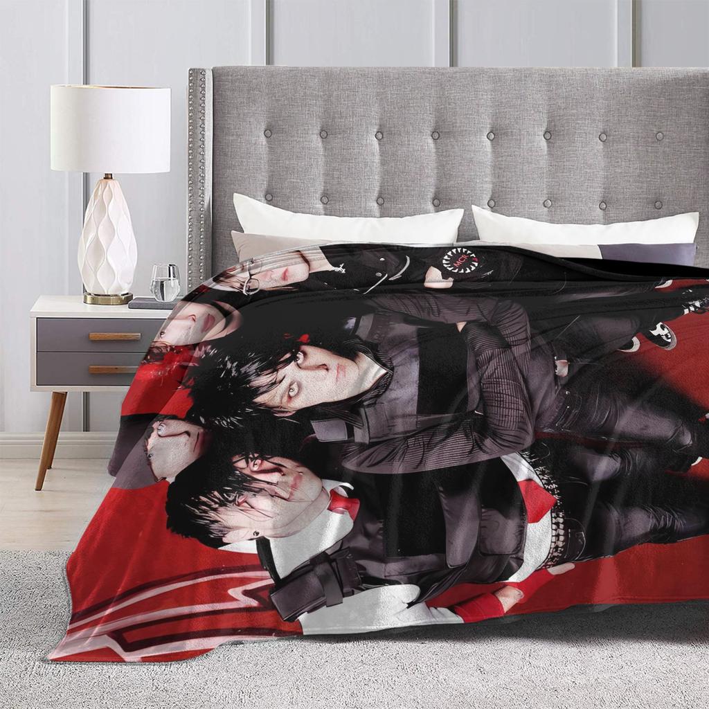 My Chemical Romance Band Blanket Soft Novelty Plush Throw Blanket For Couch Chair Sofa Bed Flannel Bedspread Bed Cover