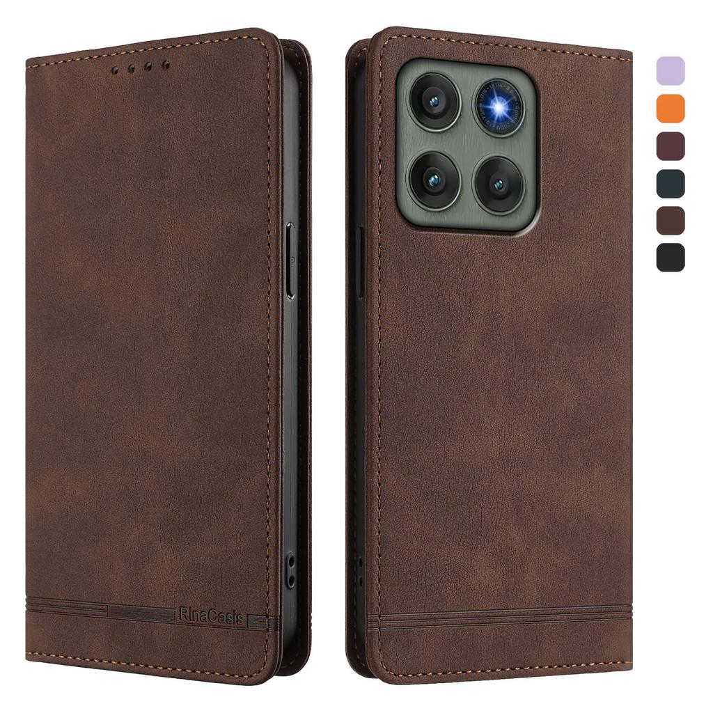 Чехол RINACASIS RC23 для Motorola Edge 60 Pro 5G, кошелек с блокировкой RFID, подставка, чехол-книжка из ПУ кожи