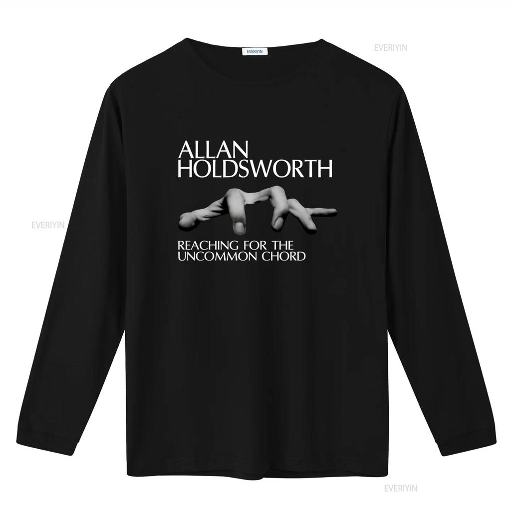 Allan Holdsworth Black Adult T Shirt High Quality with Reaching for the Uncommon Chord Print vintage Washed designer clothes