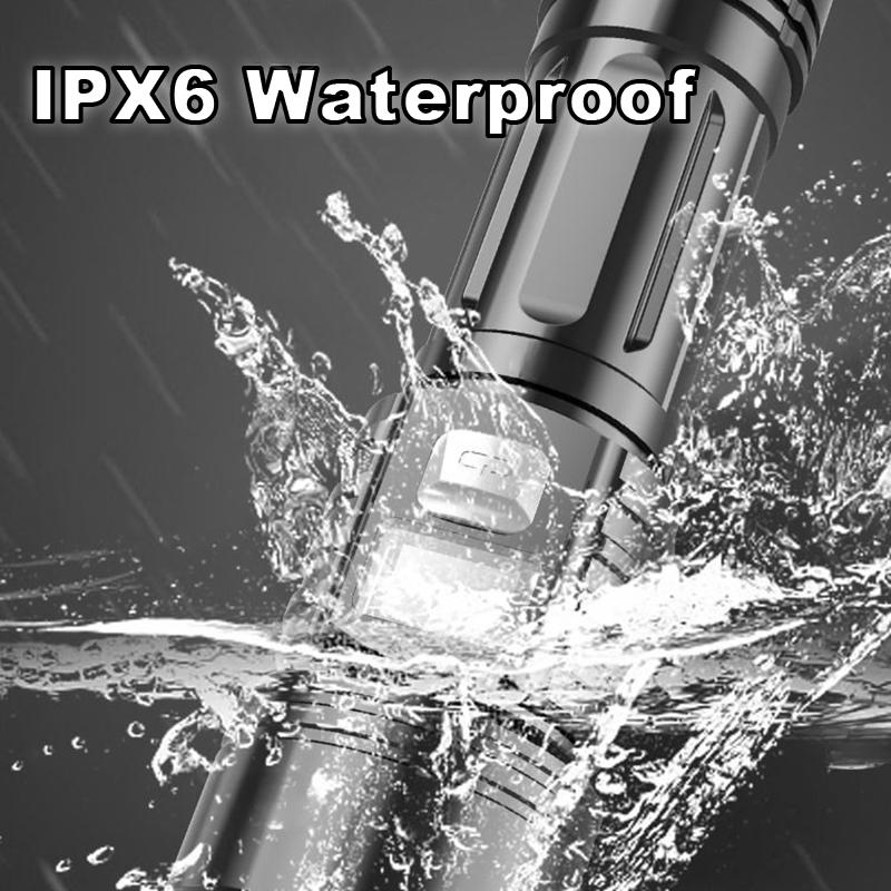 Супермощный портативный фонарь, сильный свет, дальний свет, фонарик высокой мощности, перезаряжаемый через USB, фонарь для кемпинга, рыбалки