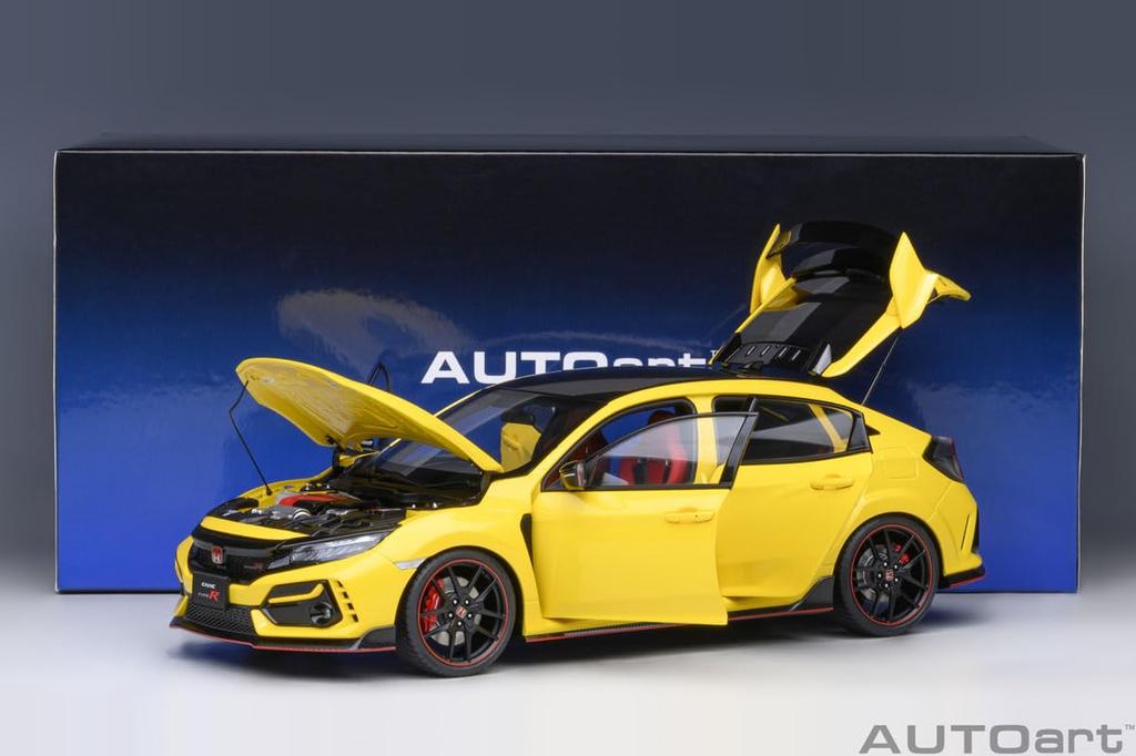 AUTOart Honda Civic Type R Limited Edition Sunlight Yellow II Finished Product 1/18 (FK8)