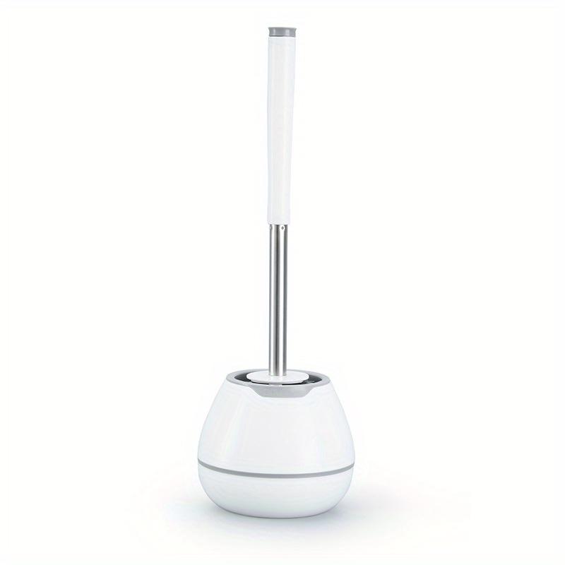 1 Set Toilet Brush with Long Handle, Plastic Toilet Seat Easily Concealed, Drip Proof, Easy To Assemble