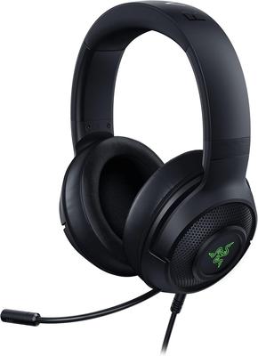 Игровая гарнитура Razer Kraken V3 X Surround TriForce 40 мм Однонаправленный шум Совместимость с и Смартфонами Гарнитура, Черная, Звук 7.1, Драйверы, Микрофон,