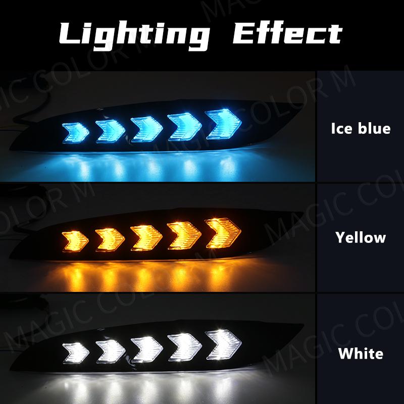 Для Mazda 3 Axela 2019 2020 DRL дневные ходовые огни светодиодные противотуманные фары указатель поворота белый желтый синий автомобильные аксессуары 12 В