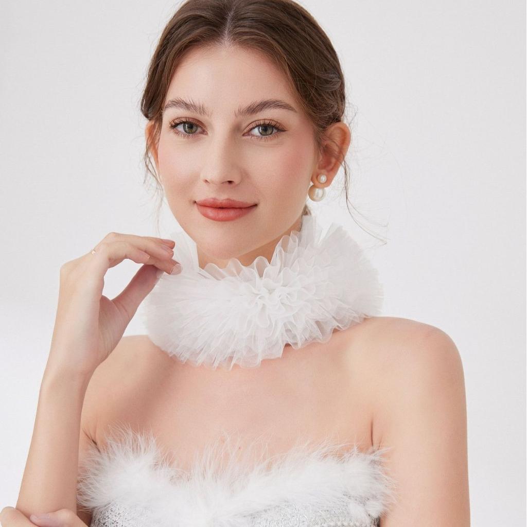 Кружевной съемный воротник на шнуровке, весенняя одежда для девочек, ожерелье на плечо для рубашки, накладные воротники, шарф, аксессуары для одежды