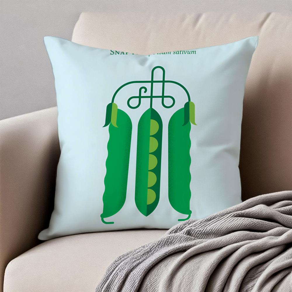 Cute Fresh Art Lovely Simple Vegetable Cushion Cover Pillowcase Antidustmite Invisible Zipper Short Plush Sofa Cushion