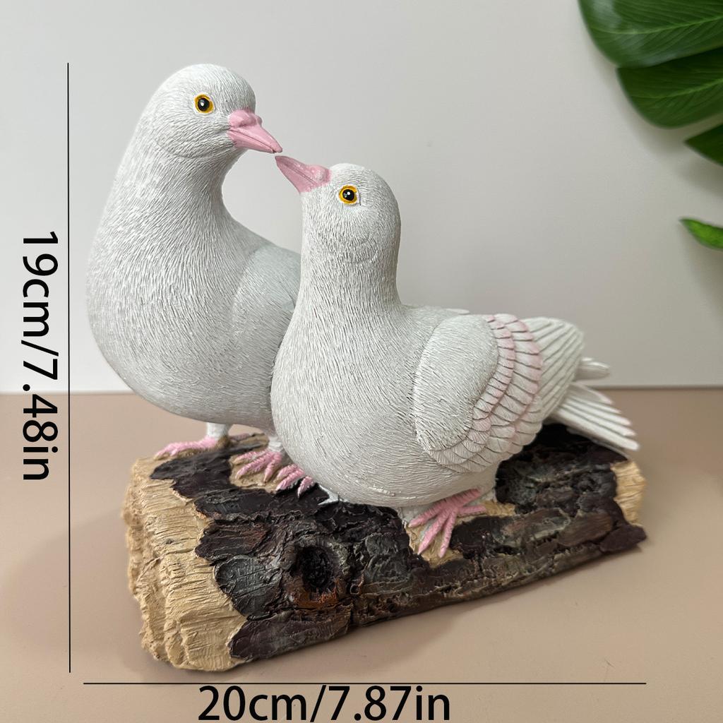 Две фигурки голубей мира, смола, скульптура голубя, поделки из птиц, украшения для улицы, сада, двора