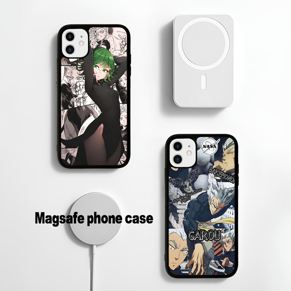 Чехол для телефона ONE PUNCH-MAN Магнитный чехол Для IPhone 16 14 13 12 11 15 Pro Max Plus Для Magsafe Беспроводная зарядка Чехол