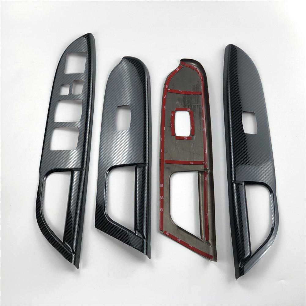 4 шт. для Mitsubishi ASX Outlander Sport RVR 2010-подлокотник для двери автомобиля, кнопка управления подъемом окна, панель, украшение