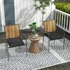 Garden Chairs Outdoor Chairs Patio Chairs, Weather-Resistant, Modern Design, 57 x 58 x 87cm, Brown+Black+Gray