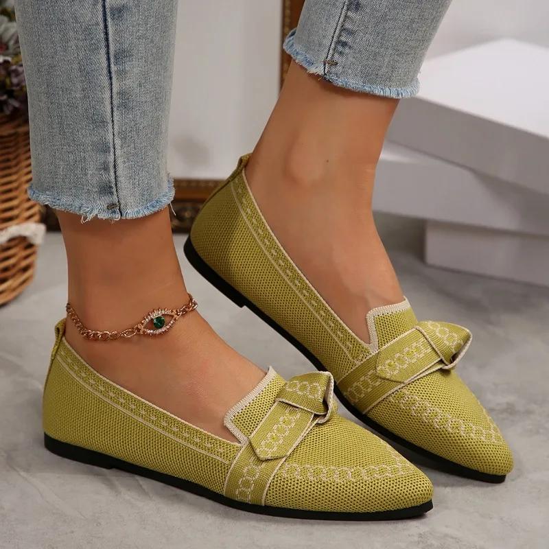 Casual Flat Shoes for Women 2024 Hot Sale Shallow Women's Flats Fashion Plus Size Shoes Sexy Pointed Toe Flat Low Heels Zapatos