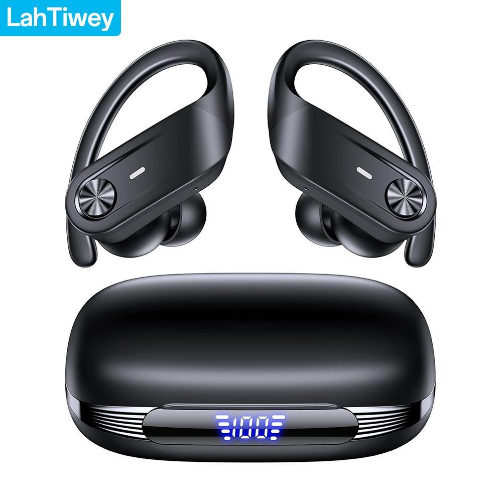 Bluetooth 5.4 Wireless Earbuds Waterproof Sports Over-Ear Hooks Earphones with Mic for Sports Running Workout Gym 80Hrs Palytime