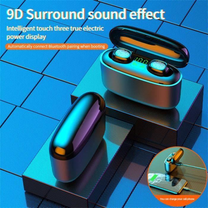 Bluetooth 5.0 TWS casque sans fil sport stéréo écouteurs intra-auriculaires mini casque Noralall