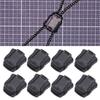 2pcs Double Holes Plastic Stopper Black Toggle Clip High Quality Cord Lock Bean Outdoor Tool