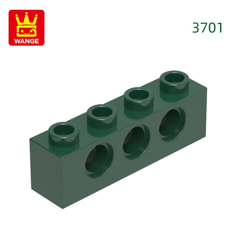 69 шт./лот 3701 1x4 3 отверстия Строительный блок Moc Технический компонент Совместим со всеми Кирпичи DIY Детские игрушки Подарочная коробка