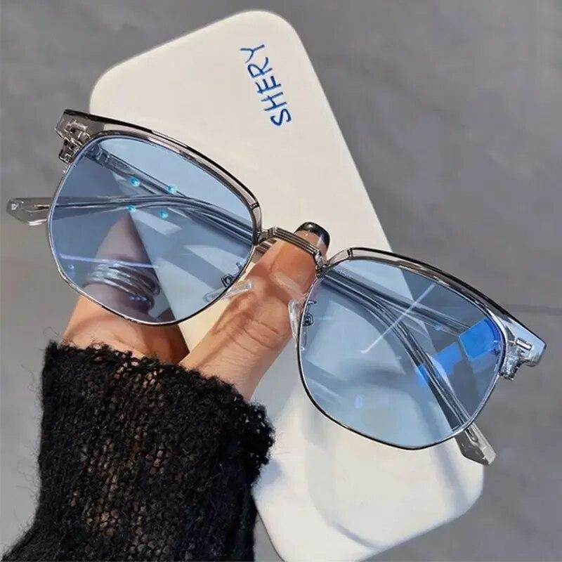 Модные модные солнцезащитные очки с блокировкой синего света, очки по рецепту, женские фотохромные очки для близорукости, очки для близорукости от 0 до -4,0