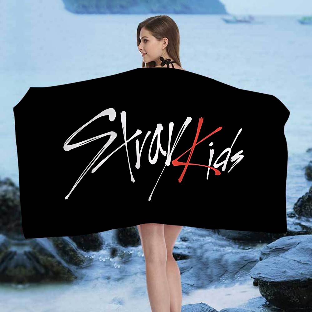 Популярное Kpop S-StrayS K-Kids Микрофибровое пляжное полотенце Впитывающее Быстросохнущее Мягкое для йоги, плавания, курорта, альпинизма