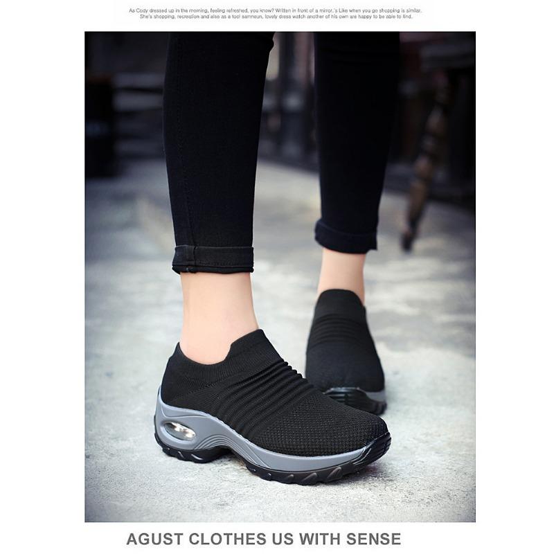 Женская спортивная обувь для путешествий и походов, повседневная обувь на воздушной подушке, увеличивающая рост, для улицы