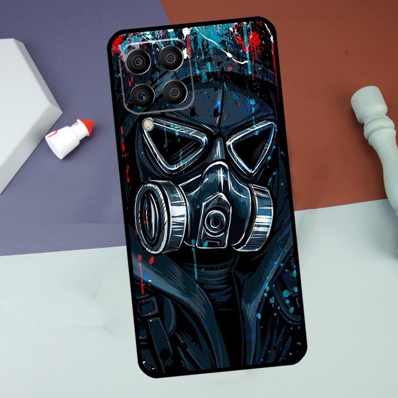 Skull Gas Mask For Samsung Galaxy M33 M20 M15 M35 M55 M14 M34 M54 M13 M23 M53 M31 M11 M32 M52 M06 M16 Case