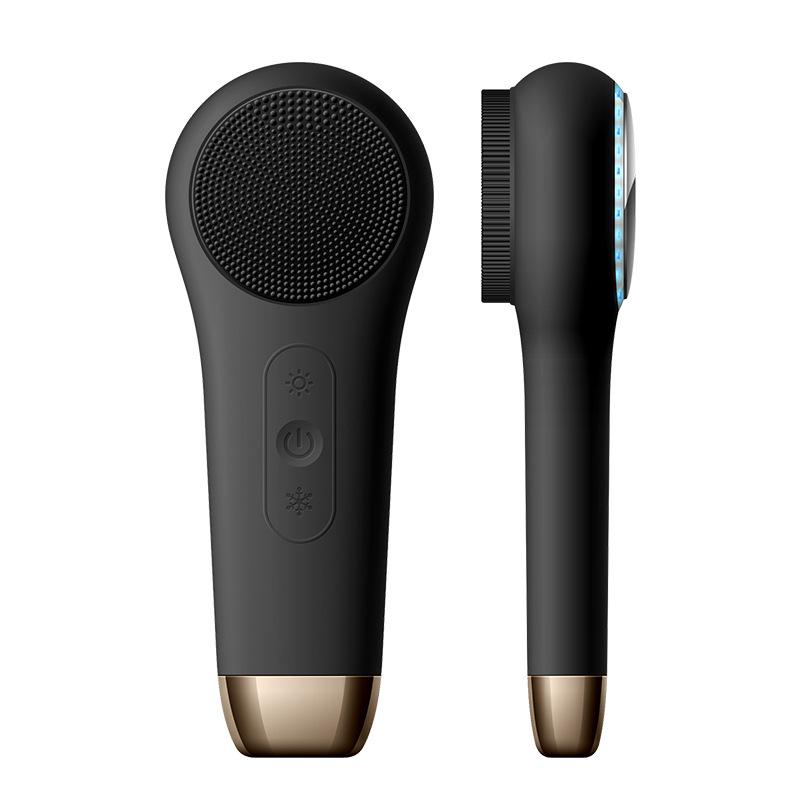 Electric Facial Cleansing Brush with Vibration and Hot/Cold Compress for Deep Pore Cleansing