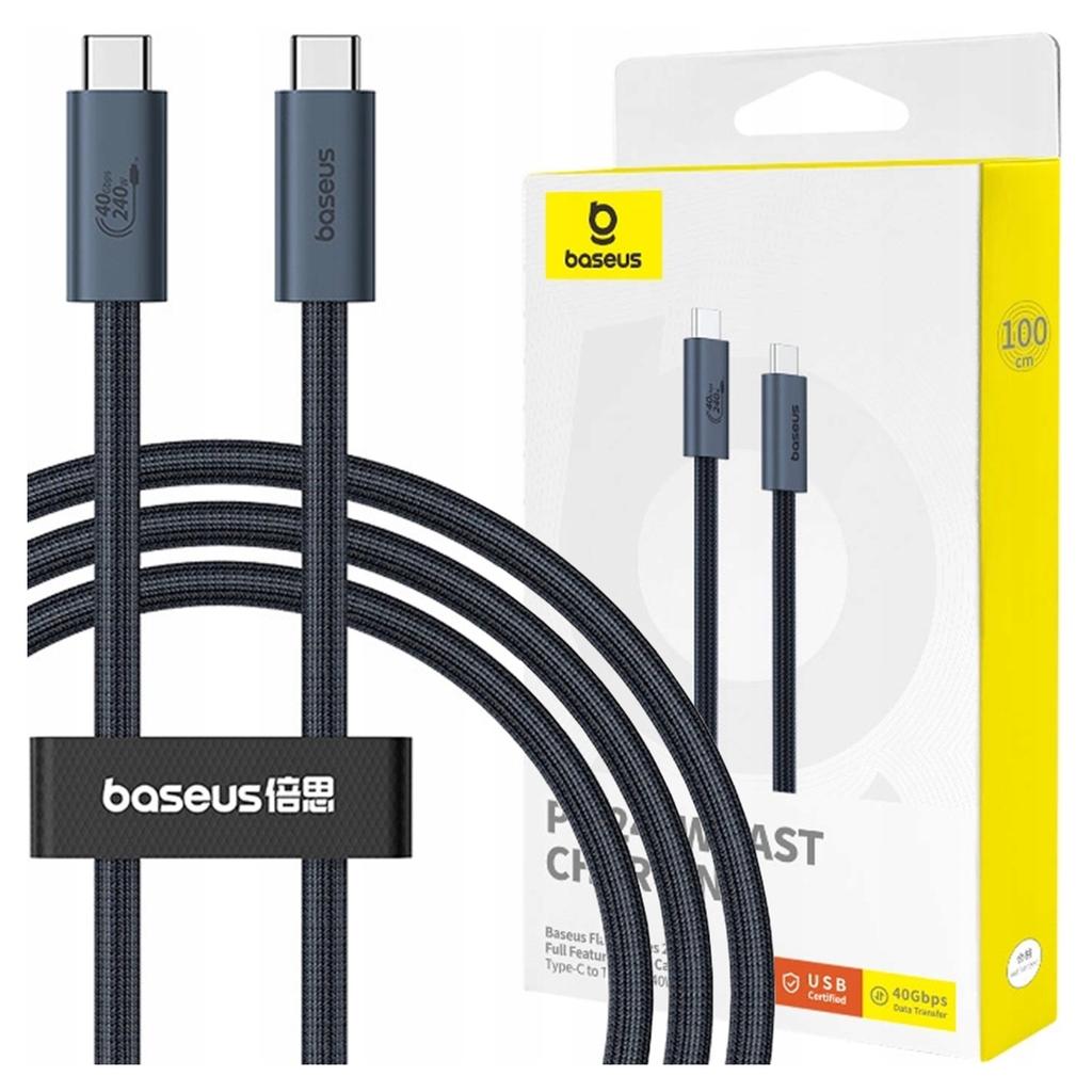 Kabel Szybkiego Ładowania Usb-C Do Usb-C Baseus Flash 2 240W 1M (Czarny)