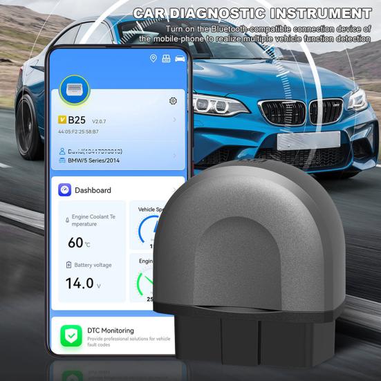 Автомобильный сканер, считыватель данных, диагностический инструмент, Bluetooth-совместимое соединение в один клик, автоматический спящий режим, диагностический инструмент сканирования