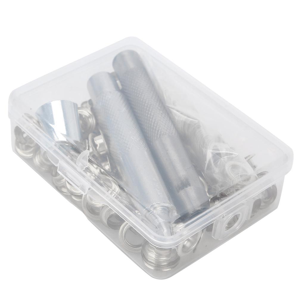 100 комплектов люверсов 0,3 дюйма с дыроколом, ящик для хранения инструментов для брезента одежды