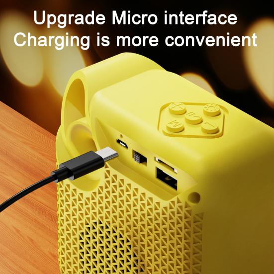 Bluetooth-совместимый динамик с разноцветной подсветкой, низкой задержкой, широкой зоной звукового эффекта, перезаряжаемый динамик, музыкальный проигрыватель