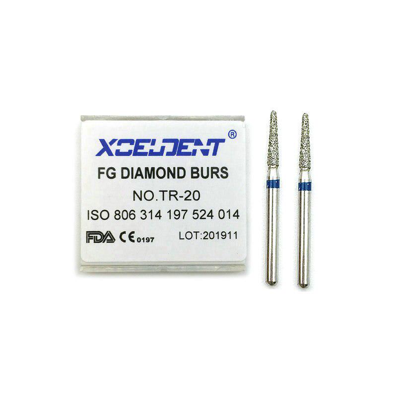 10 шт./кор., высокоскоростные алмазные полировальные боры, стоматологические диа-боры, полирующие и разглаживающие для отбеливания зубов TR-20