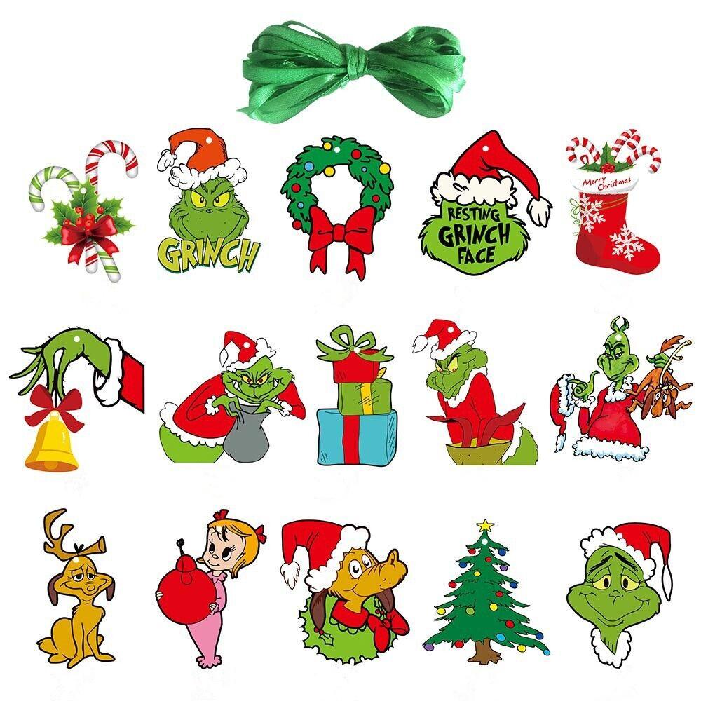 New 64Pcs Merry Christmas Ornaments Xmas Tree Hanging Decoration Figure Pendant