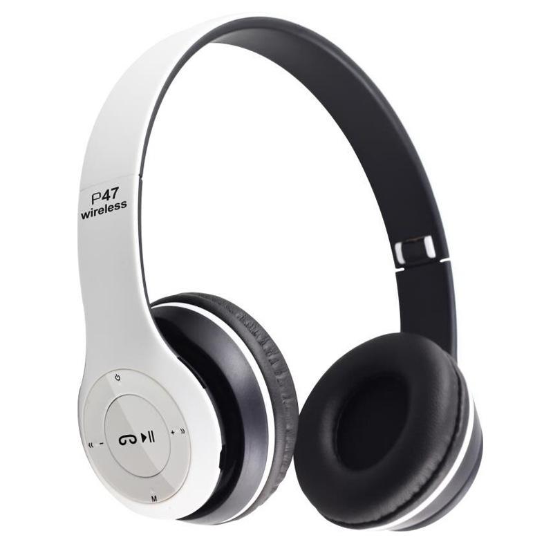 P47 Wireless Bluetooth Headphone with Microphone Foldable Headsets Bass HiFi Sound Music Stereo Earphone for Smartphones TV Game