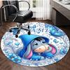Personalized E-Eeyore Round Chair Office Rug - Perfect for Mat, Office Chair & More - Ideal Gift for Birthdays and Holidays