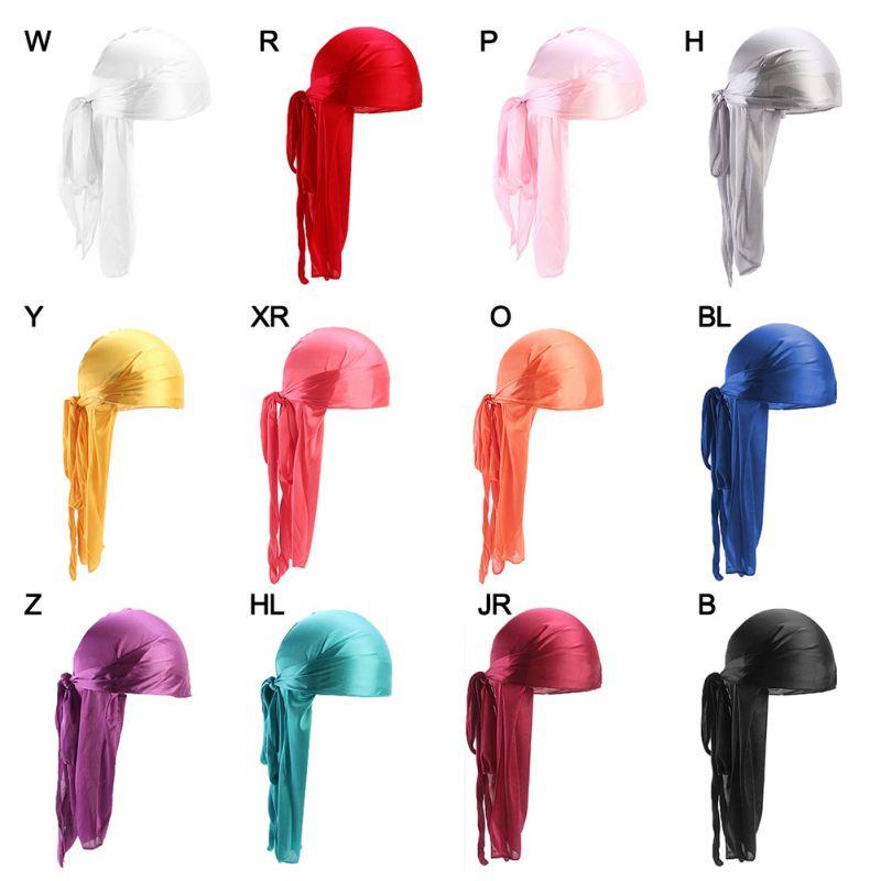 Cycling Bandana Skull Cap Beanie Long Tail Imitated Silk Biker Hat Hood Headband Headscarf