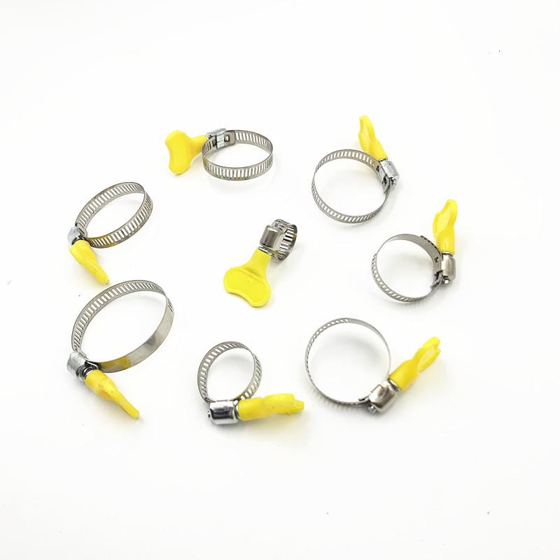 Сверхпрочный хомут из нержавеющей стали для шлангов и газовых труб с полустальной ручкой