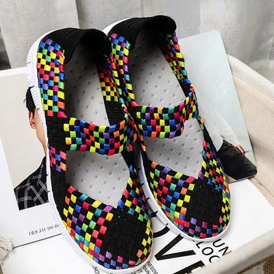 Женская обувь оверсайз. Обувь для мам. Тканая женская обувь.