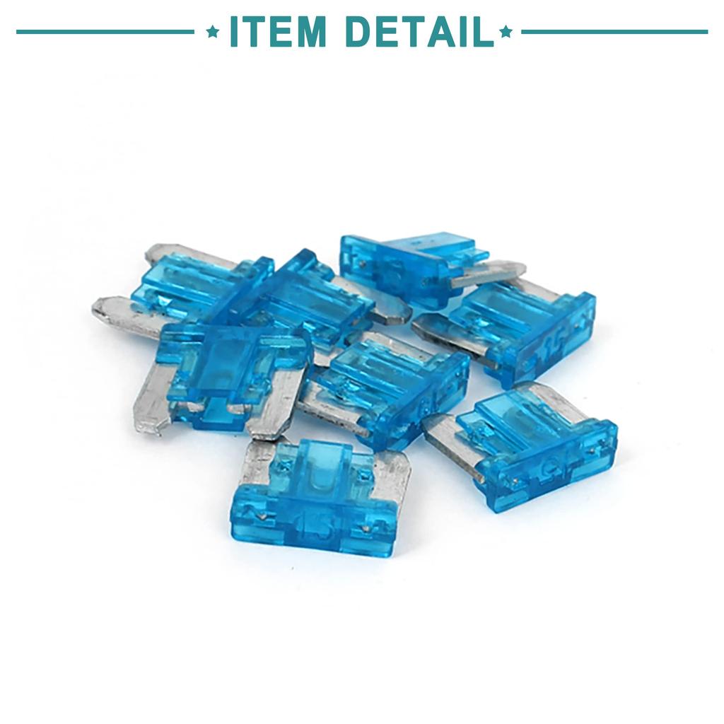 ACROPIX 15A Fuse for Car Truck SUV Blue 10pcs