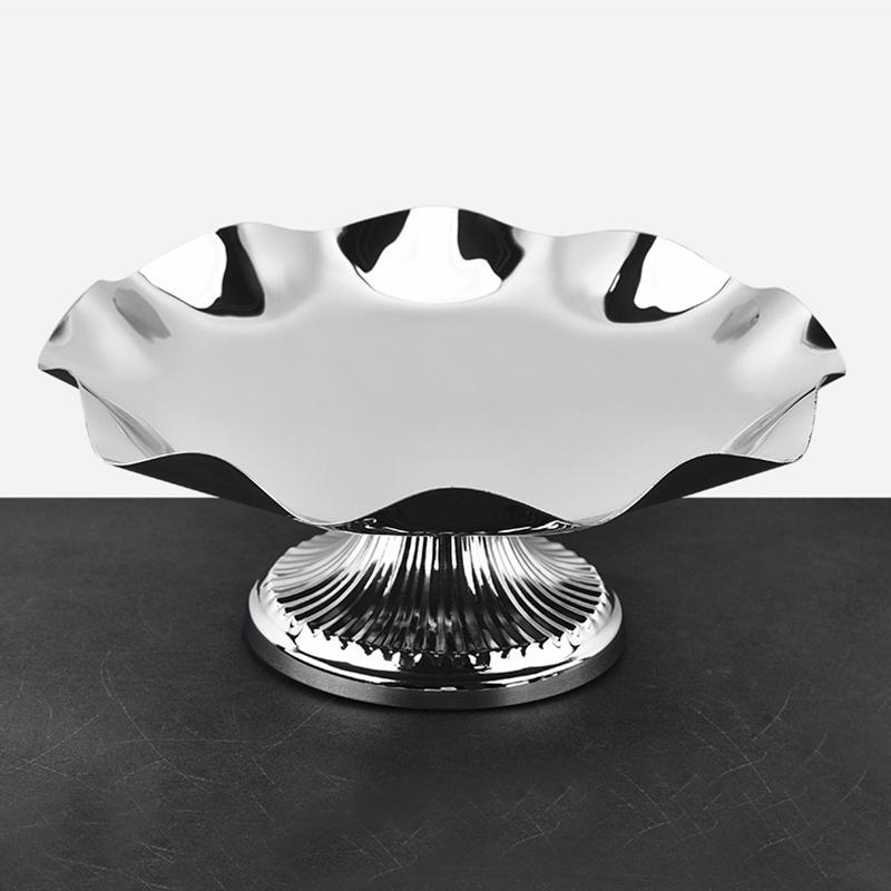 Толстая нержавеющая сталь роскошная тарелка для фруктовых закусок украшение для домашней вечеринки хранение сервировочный поднос конфеты торт печенье тарелка контейнер