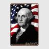 George Washington Poster Metal Plaque Wall Cave Living Room Custom Plaques Tin Sign Poster