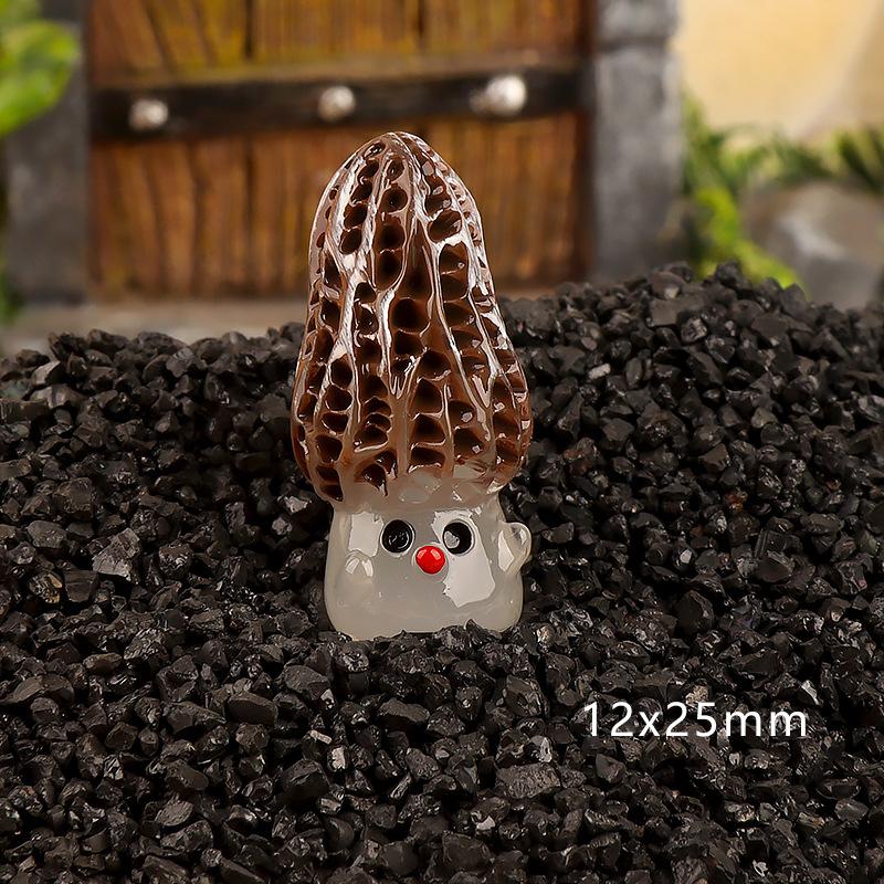 Luminous Mini Colorful Mushroom Ornament Cartoon Colorful Model Micro Landscape Dollhouse Miniature Toy Car Decoration