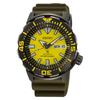 Prospex Monster 200m Automatic Gray Plated Case Yellow Dial Watch Diver's SRPF35K1, Diver.