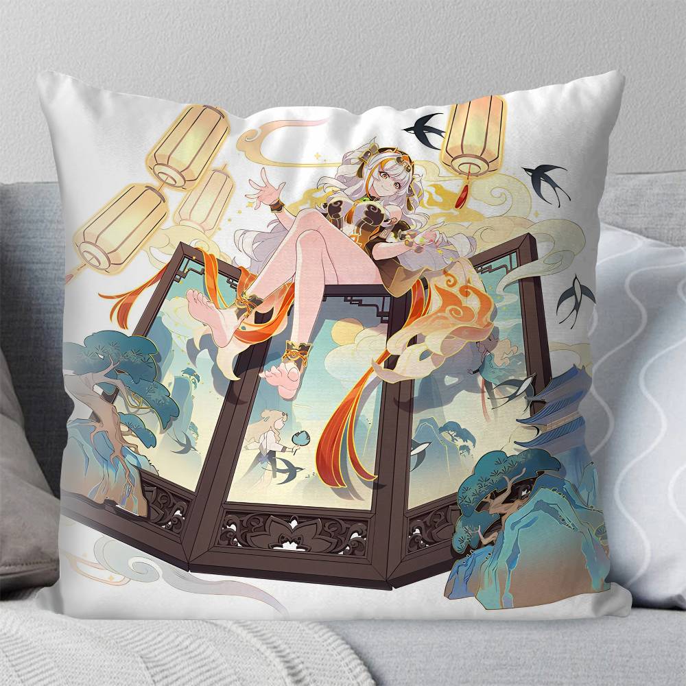 Songque Animated Game HHonkai Impact rd Pillow Case Fashion Square Pillowcase Bedroom Sofa Room Ins Decoration Leisure