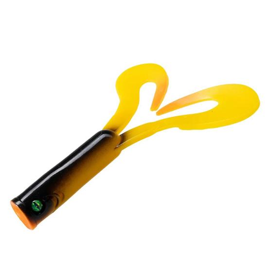 14,5 см / 21,7 г Двойной извивающийся хвост Мягкая приманка Дальний заброс ПВХ Бионическая искусственная приманка для рыбалки на пресноводную и морскую рыбу, форель, окунь