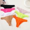 Сексуальные женские трусики с низкой талией, трусики-стринги с низкой талией, бесшовное женское нижнее белье с Т-образной спинкой #JS001