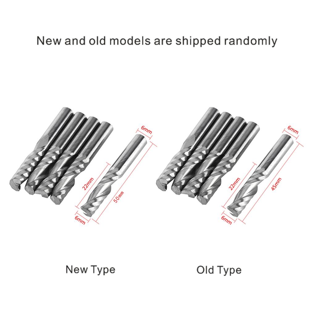 6mm Shank Tungsten Carbide Single Flute End Mills Spiral Cutters CNC Milling Bits Milling Bits Cutting Tool Milling Cutter