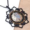 Necklace Macrame Agate Handmade Pendant Necklace Natural Thread Choker Jewelry
