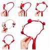 Red Ancient Headwear Tassel New Year Hair hoop Elegant Chinese Style Headband  Home