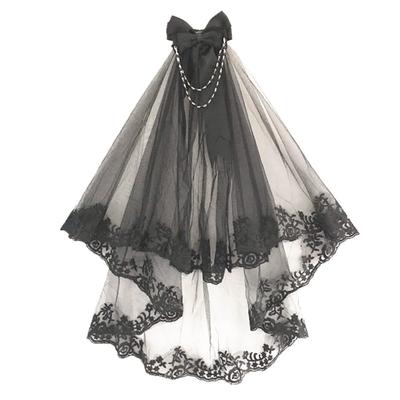 Головной убор Готическая Лолита Шляпа Цветочный Головной убор Кружевная вуаль Лолита Подвеска Цветочное украшение Головной убор на Хэллоуин Готический Панк Лолита Головной убор Сцена