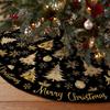 Christmas Tree Skirt Bowknot Lace-up Printing Clear Pattern Picnic Party Tree Cover Camping Party Table Decoration